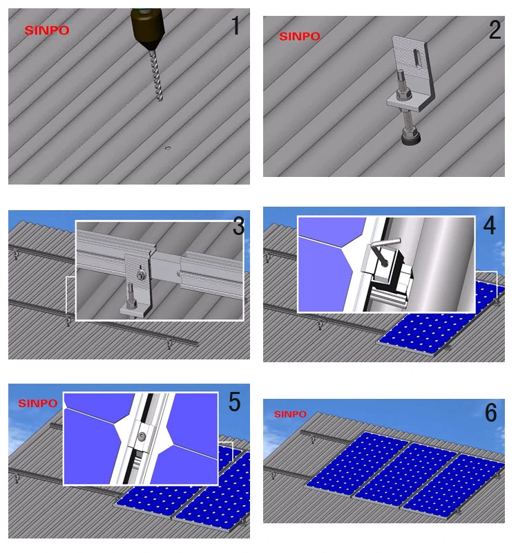 Hang Bolts Installation Accessories for Solar Panels Rooftop Solar Power System Solar Panel Support